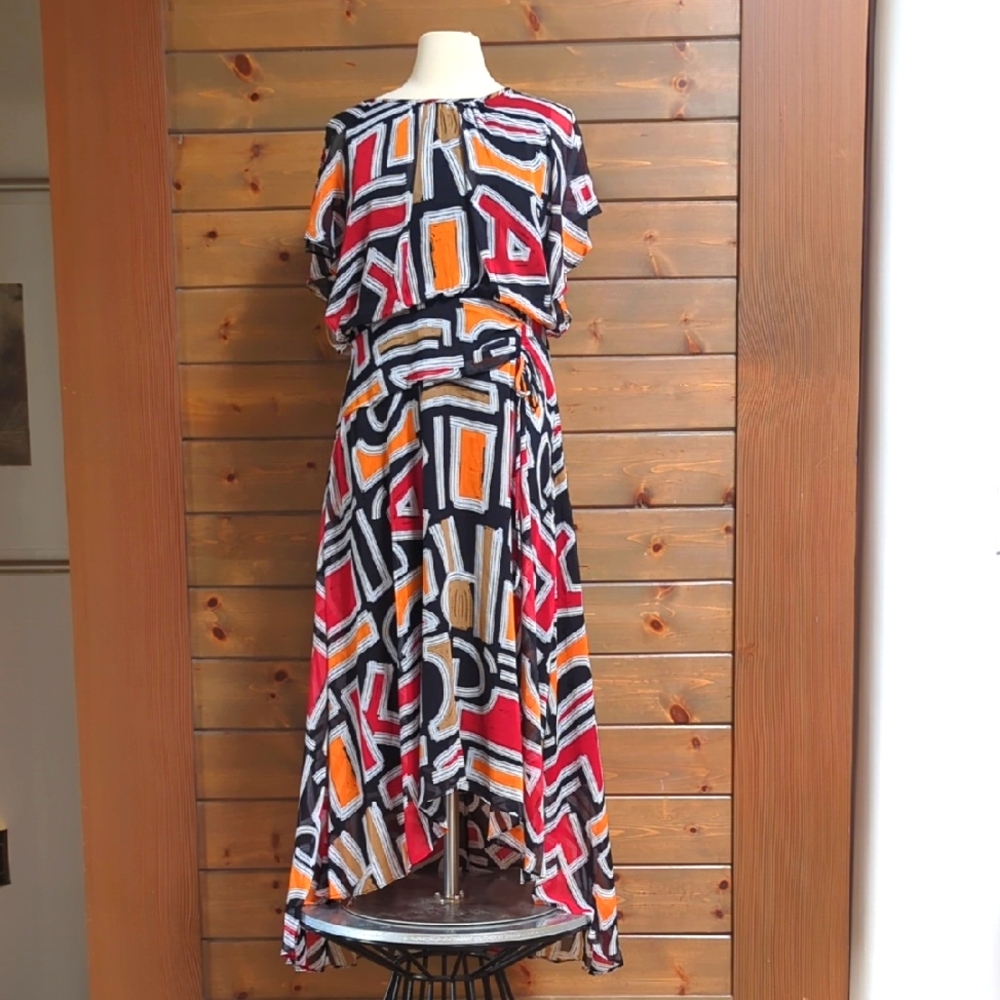 Geometric Patterned Dress - image 1
